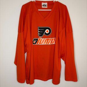 PHILADELPHIA FLYERS Alumni Practice Jersey Mens XL NHL Orange Black Fantasy Camp